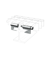 Kragarmbefestigung für IPE 80 - 160, Trägerstärke bis 8 mm 