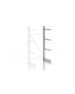 Kragarmregal K1500 Einfachregal, Anbaufeld, K1500, einseitig nutzbar, H6000xB1500xT1000 mm, 4 Lagerebenen, 1500 kg Tragkraft je Arm, feuerverzinkt